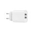 WIWU Wi-U003 Quick Series Dual USB Charger with 3 in 1 USB To Type-C + Lightning + Micro, Charging Data Cable Set- White